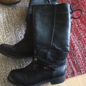 Tall black boots